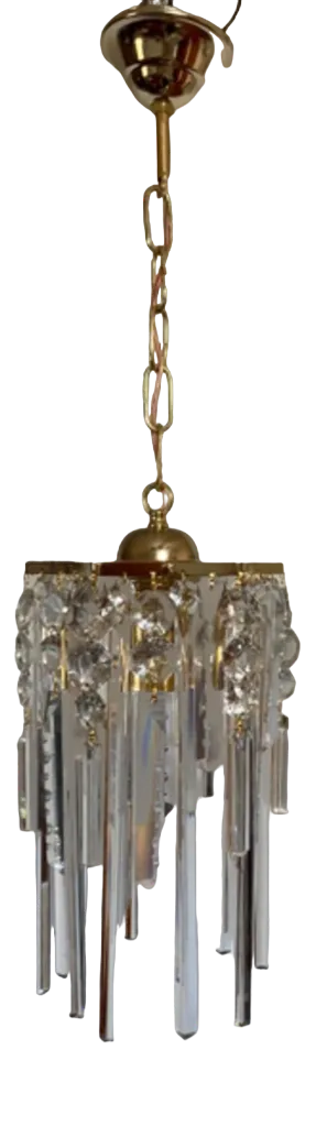 Italian Glass Star Chandelier, 1970s