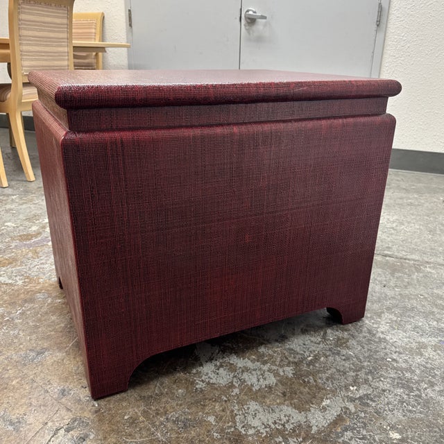 Harrison Van Horn Vintage Two Drawer Burlap Chest For Sale - Image 12 of 12