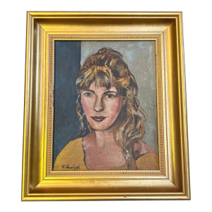 Contemporary Original Stephen Heigh Portrait Painting “Sylvette David- The Girl With the Ponytail”