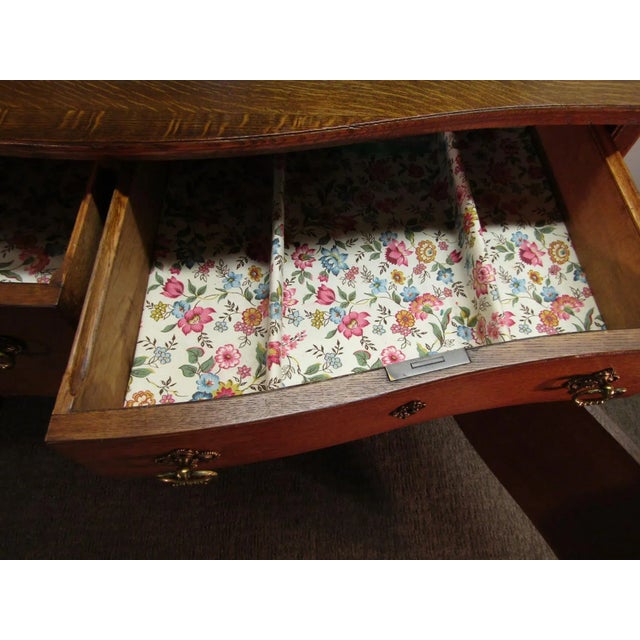 Early 1900's Quartersawn Oak Sideboard For Sale - Image 11 of 11