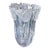 Vintage Handcrafted Block 24% Lead Crystal "Tulip Garden" Satin Accent Vase For Sale