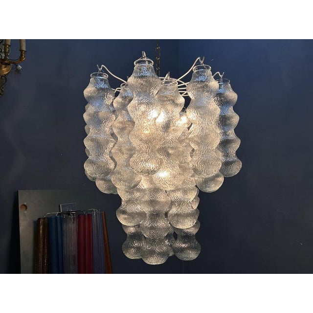 1980s Murano Glass Bubble Chandeliers, Italy, 1980s, Set of 2 For Sale - Image 5 of 10