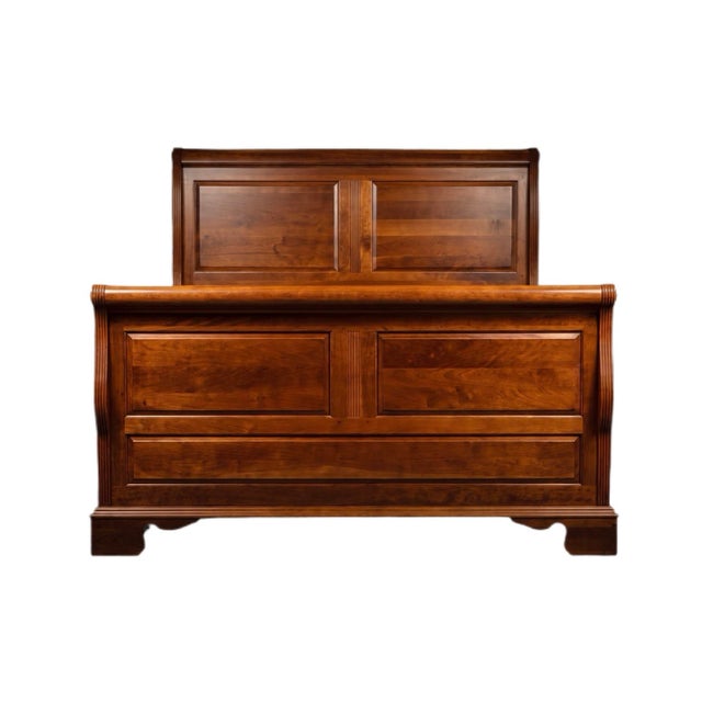 Pennsylvania House Pennsylvania House Cherry Queen Size Sleigh Bed For Sale - Image 4 of 10