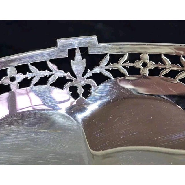 Antique Art Deco Sterling Silver Compotier from Adie Brothers, Birmingham, 1927 For Sale - Image 9 of 17