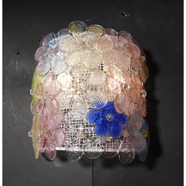 1960s 1960s Multicolor Millefiori Sconce Attributed to Barovier e Toso For Sale - Image 5 of 8