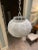 21st Century Moroccan White Painted Pierced Metal Hanging Pendant Shade For Sale In Little Rock - Image 6 of 9