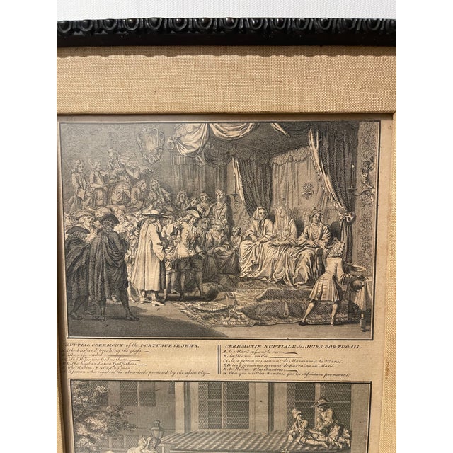 Sculpture Materials Original 18th Century Judaic Wedding Plate XI Rare Copper Engraving, Bernard Picart (First English Edition Printed in London) For Sale - Image 7 of 12