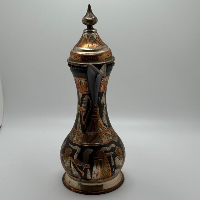 Absolutely stunning piece of Middle Eastern art. This Egyptian Arabic dallah or ewer is not food tested and is meant for...