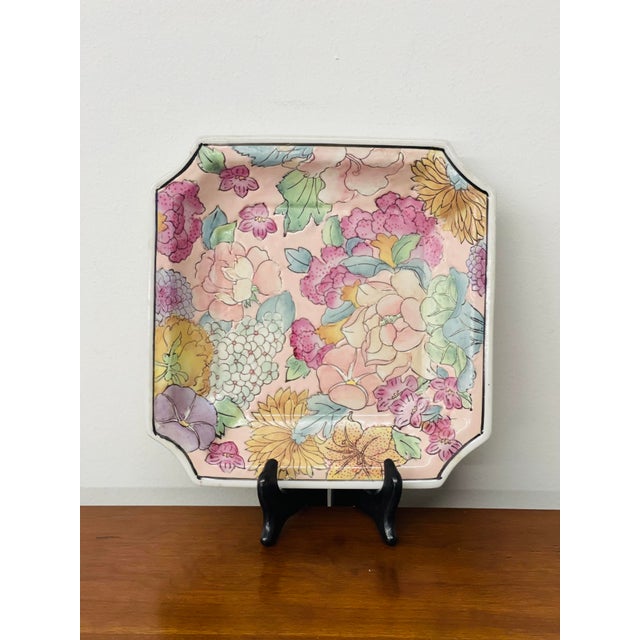 Beautiful Vintage Asian Andrea by Sadek Hand Painted Porcelain Floral Valet or Trinket Dish. Lovely piece in excellent...