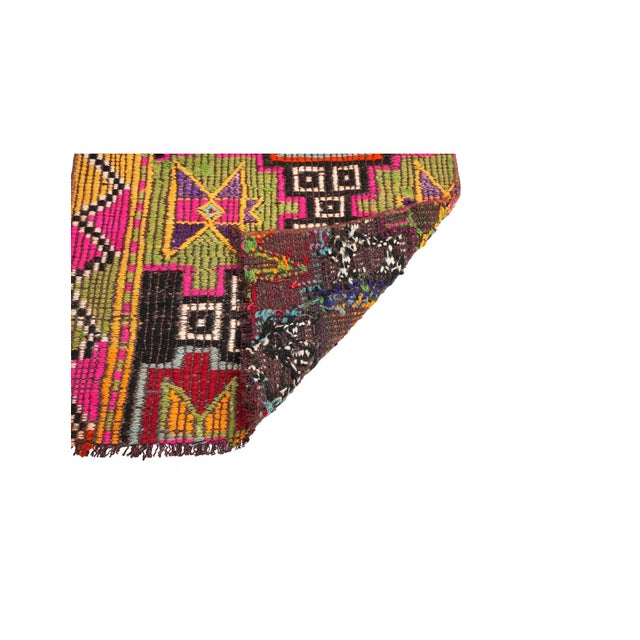 Mid-Century Modern Mini Embroidered Vintage Kilim Fragment - 2`0″ X 2`0″ For Sale - Image 3 of 3