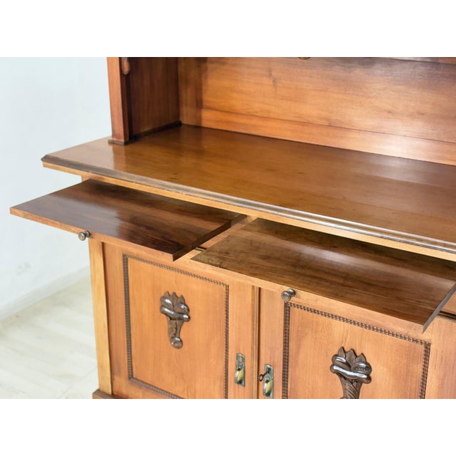 Wood Antique Art Nouveau Kitchen Cabinet in Oak & Pine, 1900s For Sale - Image 7 of 15