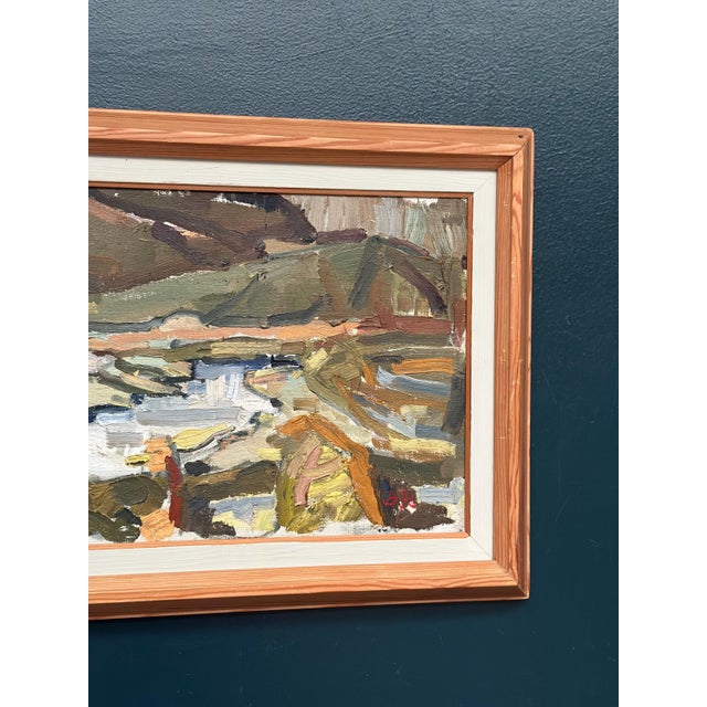 Mid 20th Century O. Blomberg, Cubist Landscape, 1950s, Oil Painting on Canvas, Framed For Sale - Image 5 of 16