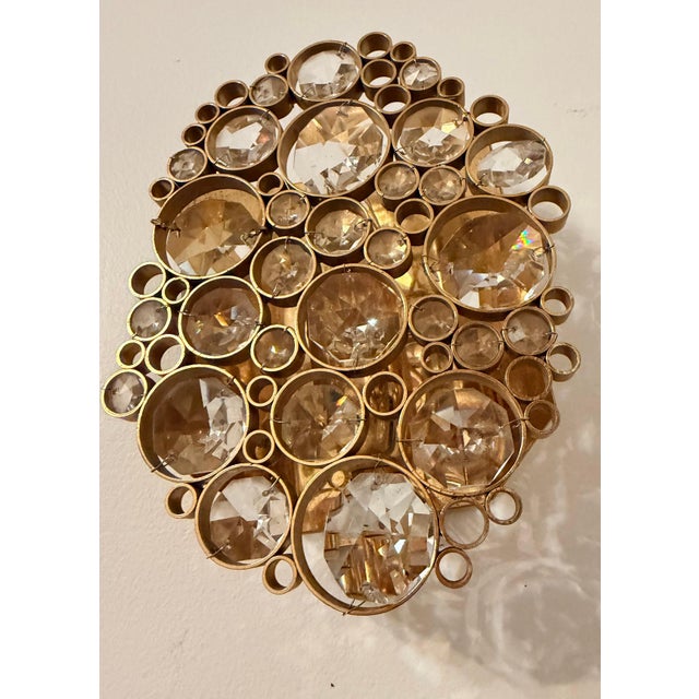 Mid-Century Modern 1960s Mid Century Modern Palwa Crystal 1 Wall Light For Sale - Image 3 of 13