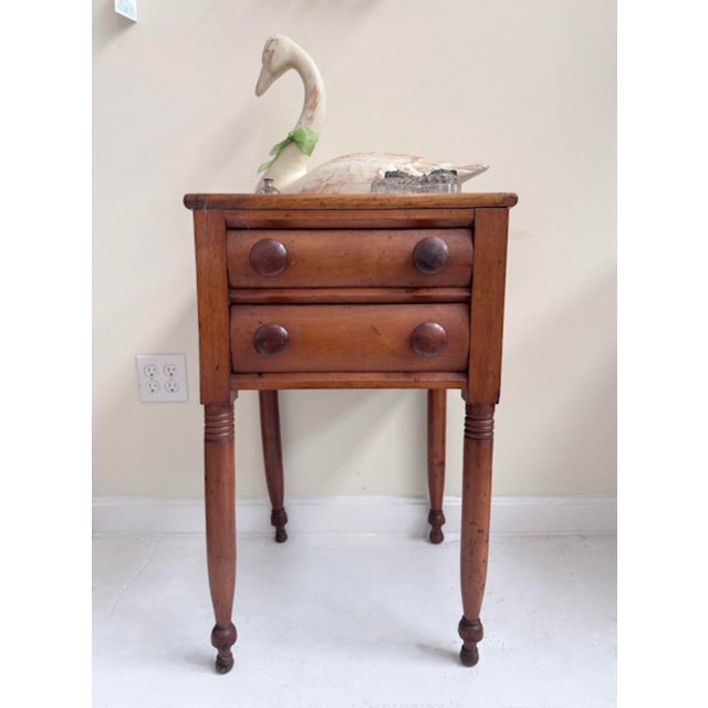 Wood Mid 19th Century Federal Style Pine Stand For Sale - Image 7 of 10