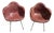 Pair of MCM Eames Style Maroon Fiberglass Chairs For Sale