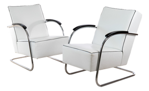 Vintage Bauhaus Lounge Chairs from Mücke Melder, 1930s, Set of 2