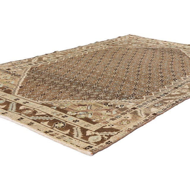 54128 Vintage Persian Malayer Rug, 03'10 x 06'10. The Herati Legacy: A Vintage Persian Malayer Rug Masterpiece of Quiet...