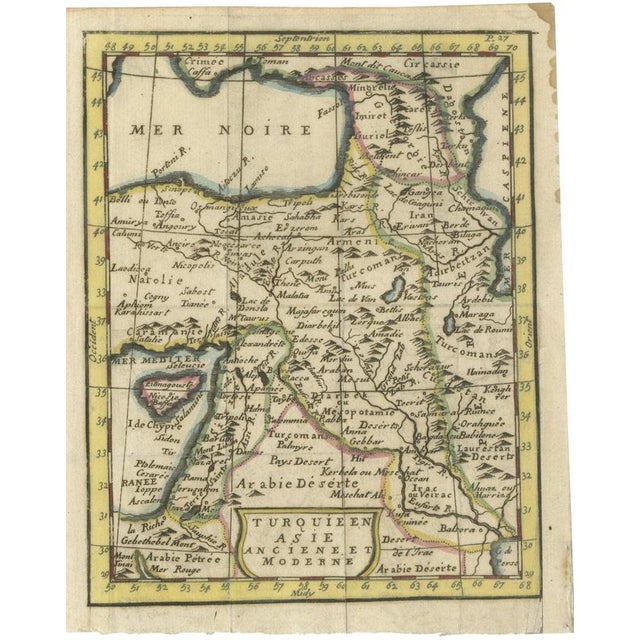 Antique Map of Turkey in Asia, 1750 For Sale - Image 12 of 12