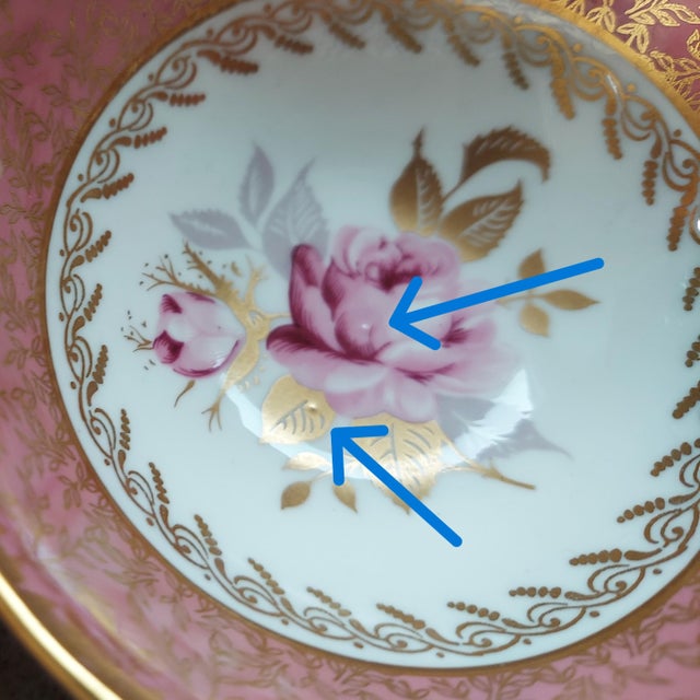 Vintage Aynsley Bone China Cabbage Rose Tea Cup and Saucer- 2 Pieces For Sale - Image 17 of 17