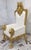 1960s 1960s Royal Lion Throne Chair with Matching Lion Scepter-pearl white For Sale - Image 5 of 8