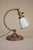1910s Art Nouveau Edward Miller Industrial Machine Age Elaborate Brass Slag Glass Articulating Desk Table Piano Lamp For Sale - Image 4 of 12