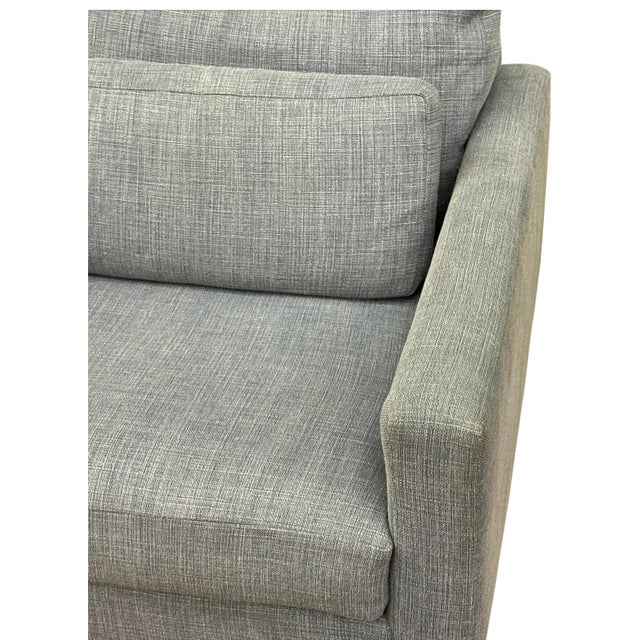 Contemporary Kravet Designer Blue Denim Lounge Chair For Sale - Image 3 of 8