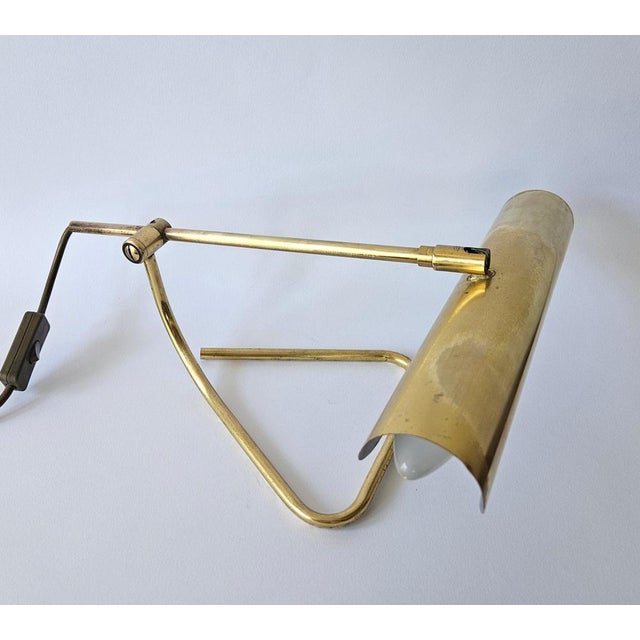 Mid-Century Brass Table Lamp from OMI, Germany, 1970s For Sale - Image 4 of 17