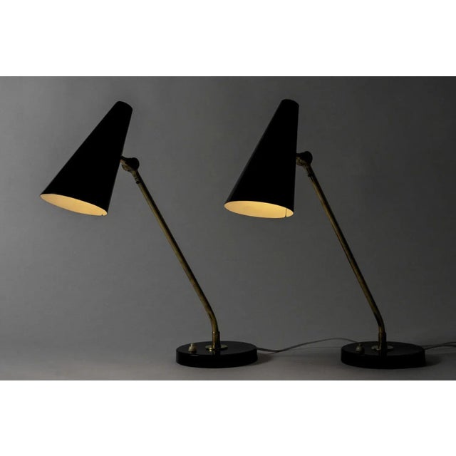 Metal Table Lamps by Bertil Brisborg, Set of 2 For Sale - Image 7 of 9
