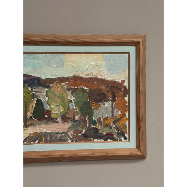 Olle Blomberg, Landscape, 1976, Oil Painting on Canvas, Framed For Sale - Image 15 of 18