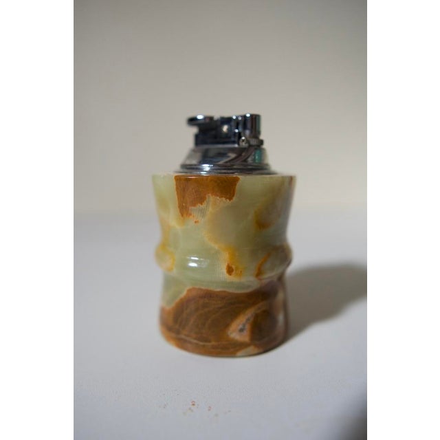 Italian Green Onyx Table Lighter, 1970s For Sale - Image 6 of 6