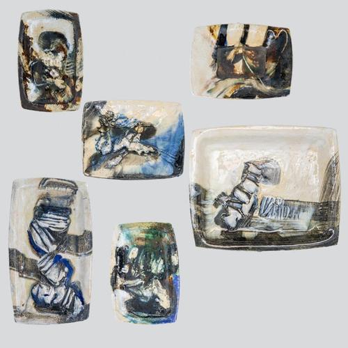 Blue Blue Ceramic Plate from Jeppe Hagedorn, Denmark, 1960s For Sale - Image 8 of 11