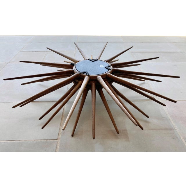Circa 2013 Captivating Modern Three-Dimensional Layered Wooden Sunburst Mirror For Sale - Image 4 of 12