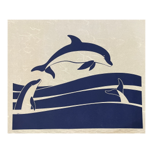 1970s James Omohundro Dolphin Serigraph