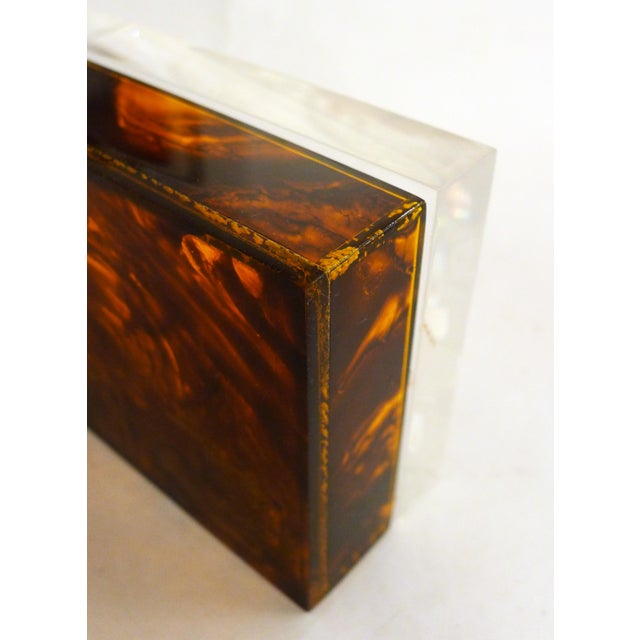 Jewelry Box in Faux Tortoiseshell and Acrylic Glass by Philippe Cheverny, 1970s For Sale - Image 11 of 18