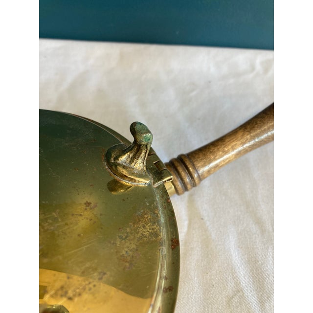Art Deco Mid 20th Century Brass and Wood Crumb Butler For Sale - Image 3 of 8