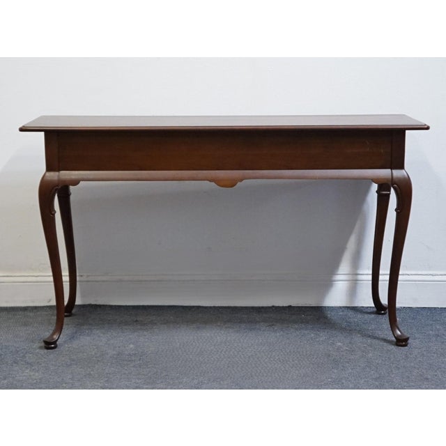 Hammary Furniture Solid Cherry Traditional Queen Anne 52" Accent Sofa Table For Sale - Image 12 of 13