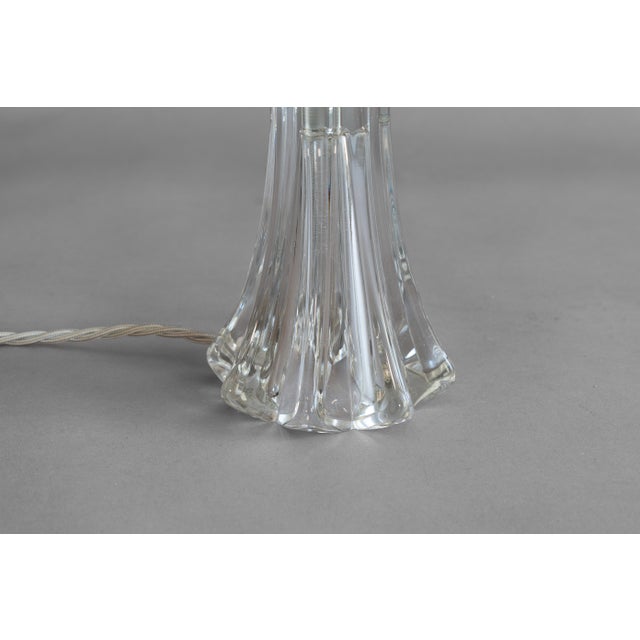 Small Crystal Glass Lamp, 1960s For Sale - Image 6 of 7