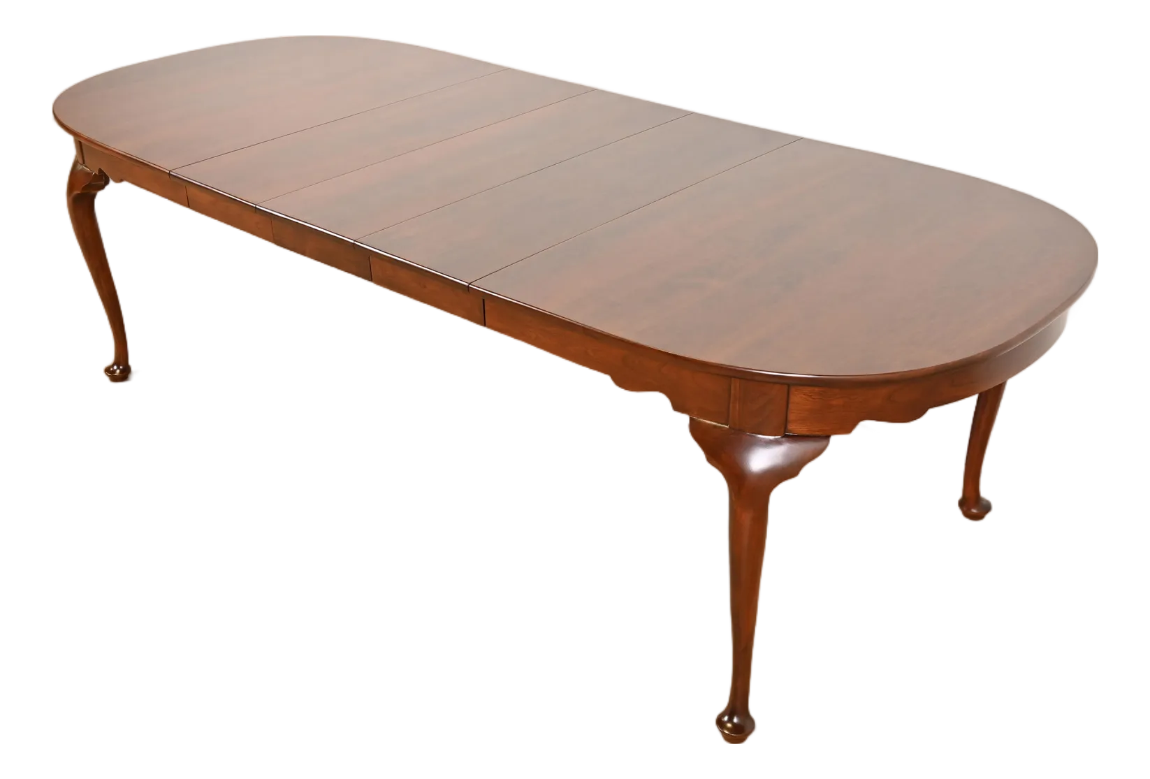Henkel Harris Queen Anne Solid Cherry Wood Extension Dining Table