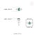 Art Deco Pear Emerald & Diamond Halo Engagement Ring in 14k White Gold Size 9 For Sale - Image 12 of 16