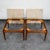 Wood Mid Century Modern End Tables Attributed to Lane Side Nightstand Set Pair Marble Square MCM For Sale - Image 7 of 12