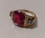 Amtique 18kt Gold Ring with Garnet and Precious Stones, 1890s For Sale - Image 11 of 18
