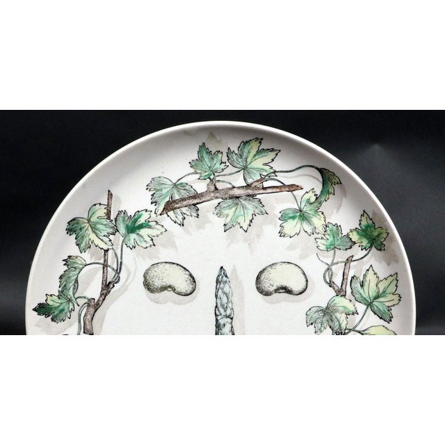 Piero Fornasetti Arcimboldesca Vegetable Face Pottery Plate, No. 12, After Giuseppe Arcimboldo For Sale In Philadelphia - Image 6 of 9