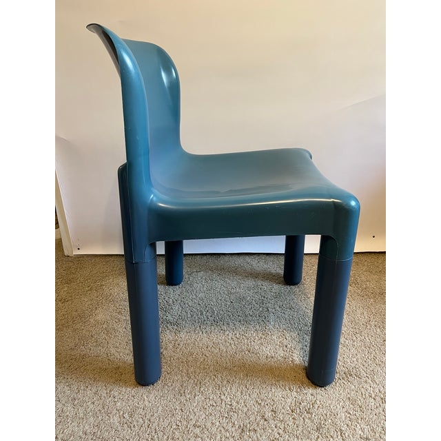 Mid-Century Modern Carlo Bartoli for Kartell 4875 Blue Chair Pop Art MCM Mid Century Modern Space Age 1970s For Sale - Image 3 of 12