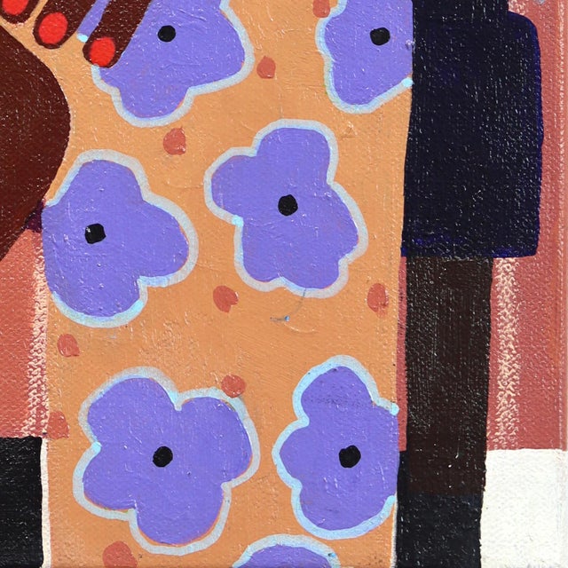 Quiet Afternoon - Original Serene Figurative Mixed Media Acrylic Painting on Canvas For Sale - Image 4 of 10