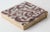 Moroccan handcrafted decorative tile with hand painted Arabic writing in brown on ivory crackle glazed ceramic. Arabic...
