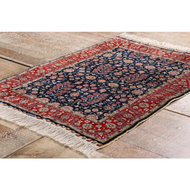 Vintage Turkish Silk Hereke Rug, 02'01 X 03'00 For Sale - Image 9 of 11