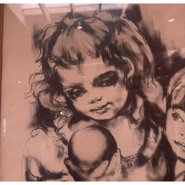Brown Vintage Signed Hyacinthe Kuller Artwork For Sale - Image 8 of 9