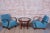 Art Deco Seating Set in Oak and Walnut, from Hala, 1940s, Set of 3 For Sale - Image 10 of 16