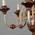 Wood Italian Silver Leaf Wood and Iron Six-Arm Chandelier For Sale - Image 7 of 8