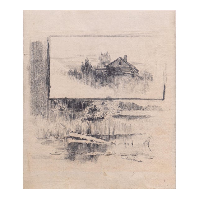 'Log Cabin' by Arthur Bowen Davies, New York Armory Show, Ashcan School, New York Museum of Modern Art, Art Institute of Chicago For Sale